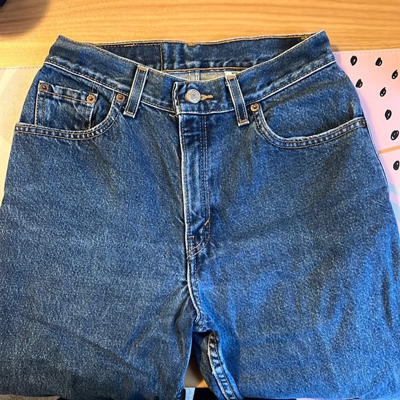 VINTAGE LEVIS 550 Womens size 0-2 Dark Wash high Rise Jeans - Picture 3 of 8